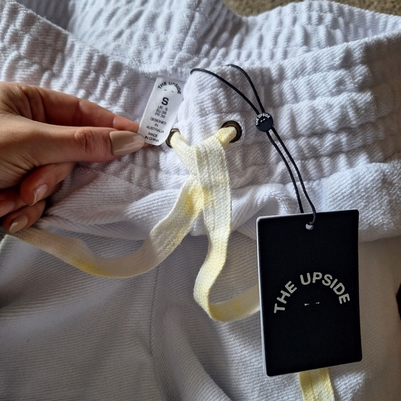 Anthropologie x The Upside White Babylon Citra Track Shorts Small NWT - Picture 10 of 14